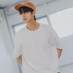 앨빈클로 더블코튼 무지 오버핏 반팔 티셔츠 AST313