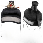 남성상투 공연 사극가발 풀헤드 커버 고대스타일 상서로운 구름 머리핀