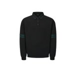 챌린저 남성 더블라인 소매배색 카라넥 긴팔 티셔츠 CHE3MLT5915BK