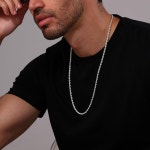 리얼 도금 로프 체인 1 2 스테인리스 스틸 트위스트 목걸이 남성용 16 36