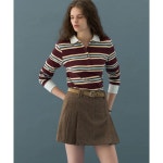 드로우핏우먼 멀티 스트라이프 슬림 카라 피케 티셔츠 DFWMTS5301