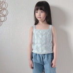 비엔베뉴 여아용 통기성 맘스메이드 러브 민소매 니트 나시 6803 S 7호 소라