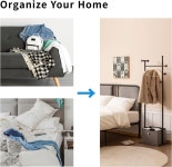 지아유에주 코트 랙 프리스탠딩 수납 바구니 헤비 듀티 의류 랙 침실 거실 호텔용 대리석 베이스 스탠드 13 39 D x 19 69 W 68 9 H