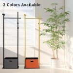 지아유에주 코트 랙 프리스탠딩 수납 바구니 헤비 듀티 의류 랙 침실 거실 호텔용 대리석 베이스 스탠드 13 39 D x 19 69 W 68 9 H