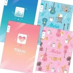 초등3-6학년 음악공책 랜덤1P 문구세트 좁은칸 글쓰기훈련