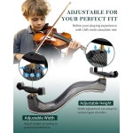 LMS 바이올린 어깨 받침대 4 4 3 4 풀 사이즈 속이 빈 폼 받침대 음소거 로진이 포함된 초급 장시간 연주를 위한 인체공학적 4 4 3 4