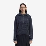 프레드페리 하프 집 케이블 니트 AFPF2531103608