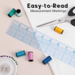 See-Thru 정확한 위치 지정 표시 재봉 투명 자 2 x 18