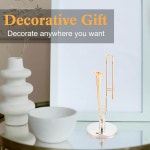 이스트락 2 1 미니 트롬본 모델 케이스와 스탠드가 금도금 미니어처 트롬본 악기 홈 장식 인형의