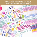 블룸 데일리 플래너 웰니스 피트니스 스티커 - 버라이어티 팩 팩당 6장의 시트