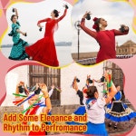 현악기 스페인 기념품 선물 1쌍 전통 목재 손 타악기 카스타네 플라멩코 2팩