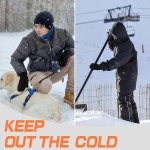 여성용 우그윈 겨울 장갑 남성용 따뜻하고 두꺼운 보온 플리스 신축성 니트 울 스노우 추운 날씨 접이식 커프스용