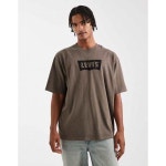 리바이스 리바이스 빈티지 배트윙 로고 오버사이즈 하프 슬리브 티셔츠 인 카키 그린 10819868