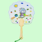 초등 어린이집 여름 부채 만들기 꽃 5P 유치원 노인 학습교구 유아미술키트 활동