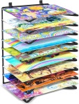 교실용 보브캐롤 2팩 아트 건조대 9개의 선반 페인트 건조대 벽걸이 데스크톱 스탠드