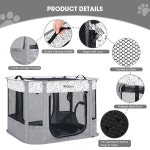 휴대용 2-in-1 개 상자 놀이방 실내 고양이 밀폐형 토끼 강아지 햄스터를 위한 야외 실내 외 우리 텐트 라이트 Double