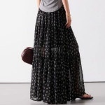 스윗트리 간절기 밴딩 롱 스커트 j1085