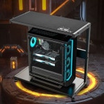 본체 컴퓨터 테이블 수납장 선반 거치대 3단 캐비닛 이동식