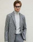 알레그리 라이트그레이 Wool Alpaca Ferla 하운드투스 자켓 ARJA5C601