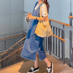 나크21 캐주얼 루즈핏 데님 롱 원피스 NK21-O-3