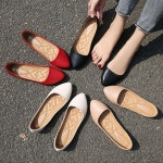 여성용 소프트 가죽 플랫 슈즈 260까지 착화감 여성신발 WFJKL8P