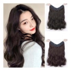 긴머리 웨이브 반가발 파마 스타일 클립형 자연스러운 헤어 연장