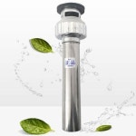 생활 세면기세면대팝업 자동폽업 공중화장실 세면기 부속 물마개 가운데