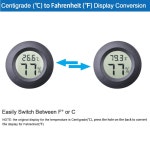 인큐베이터 파충류 식물 테라리움 케이스용 프로브 실내 실외 LCD 디스플레이 온도 습도계가 포함된 Veanic 2팩 미니 디지털 원형 습도계... 