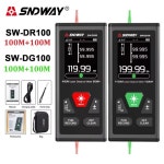 SNDWAY 듀얼 레이저 거리 측정기 60M 100M 양측 줄자 양방향 SW-DR60