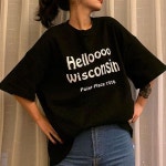 여성 캐주얼 여름 박스 반팔티 티셔츠