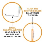 지우개가 달린 BIC 엑스트라 스파클 2호 샤프 중간 지점 0 24개 팩 학용품용 샤프