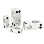 1개 광학 기둥 고정 클램프 브래킷 직경 수직 합금 파이프 강철 블록 크로스 알루미늄 Same 8x8mm