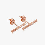 Stick Cubic Stone Line Stud Acupuncture Earrings 스틱 큐빅 스톤 라인 스터드 침 귀걸이