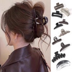 올림 머리핀 긴머리 로우번 포니테일 숱많은 대왕 집게핀세트