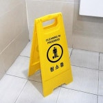 표지판 안내판 청소중 A자형 300x610 청소중 A0797