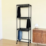 튼튼한 3단행거 바지걸이 이동식 철제 대용량