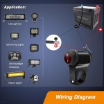 ATV 라이트 스위치 12V 방수 알루미늄 합금 오토바이 UTV용 핸들바 - 7 8 핸들바 1피스에 맞습니다 1 Piece