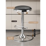 스테인레스 바체어 홈바 높이조절 스툴 카페 등받이 회전 의자 홈바의자 1 스텐실버 실버접시 왜소45 55