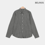 빌리버스 빌리버스 남자 간절기 잔체크 셔츠 세미 오버핏 긴팔 남방 BRAT108