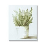 Stupell Industries 전통적인 녹색 식물 잎 신흥 허브 식물 캔버스 벽 아트 Dogwood Portfolio 디자인