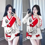 이지로지엑스 오버핏 셔플댄스 크롭티셔츠 지니댄스복 디디댄스상의 힙합 단체복