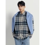 빈폴 브러쉬드 미디엄 체크 셔츠 BC4X64O83