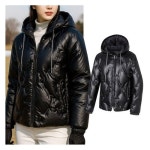 비티알 겨울 덕다운 광택 골프 후드 패딩자켓 BSC660TJ4W