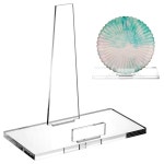 테이블 홈 오피스 전시용 사각 블록 베이스가 디스플레이용 아크릴 이젤 투명 액자 스탠드 8 라탄뷰 판 스탠드 6 inch