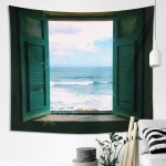 태피스트리 패브릭 포스터 인테리어소품 벽 창문 침실 높이 x 95 너비 cm ATA166-07 G0079 75