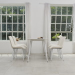 아도라퍼니처 세라믹 라운드 4인 식탁 세트 1400 식탁 의자4개