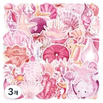 아이엔피 감성충만 방수PVC 다꾸 스티커 50p 핑크바다 6개 G1643