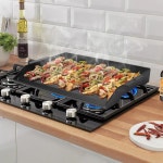 그릴용 주철 그릴 업데이트 23 x 16 대형 매트 도자기 에나멜 그릴 캠핑 테일게이트 파티를 위한 추가적인 측벽이 범용 한 상판