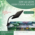 로세세이 2팩 어항 조명 클립 LED 수족관 12w 42 7-22 심은 수조용 흰색 그린 7-14 조립