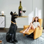 인테리어 장식품 대형 사무실 불독 홈룸 플로어독 거실 조각상 선반 오브제 도베르만 데코